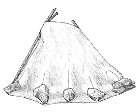 sketch of tent