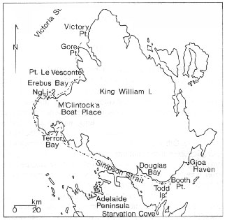 Map of King William Island